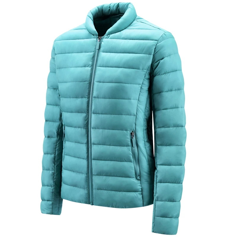 

Lightweight Custom padded jacket Hot Sale Women's Lightweight Coat Custom Quilted Warm Windproof Solid padded jacket, Pink /navy /yellow /blue /black
