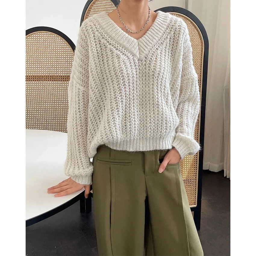 

Autumn And Winter Turtleneck Cashmere Sweater Woman 2021 New Style Languid Breeze Loose Thick Pullover Underlay Wool Sweater, Picture color