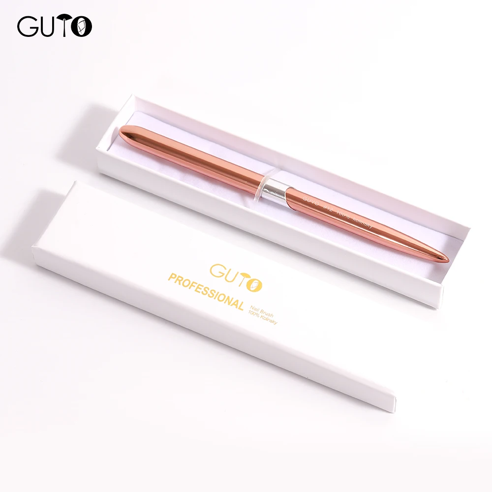 

GUYO Professional 100% Kolinsky Acrylic Nail Brush Nail Art Pinceles, Rose gold