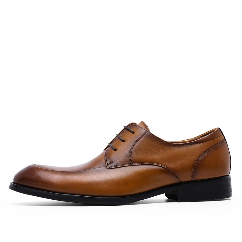 

Kutesmart High Quality Formal Long Men Genuine Leather Shoes, Black