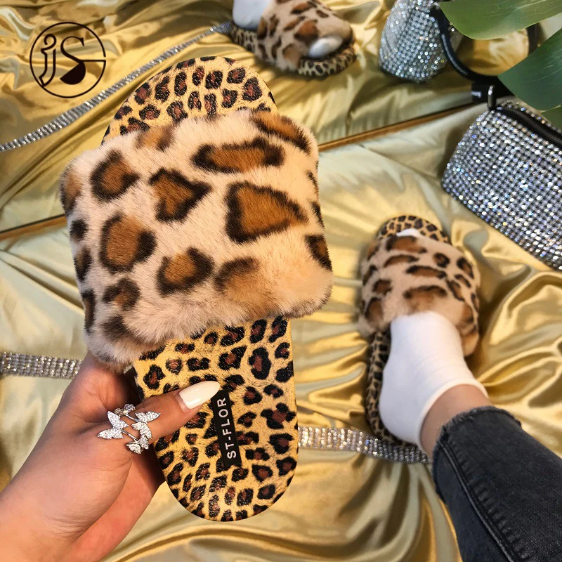 

Custom plush Leopard ladies shoes 2021 zebra pattern slides women lightweight comfort ladies slippers, Customized color