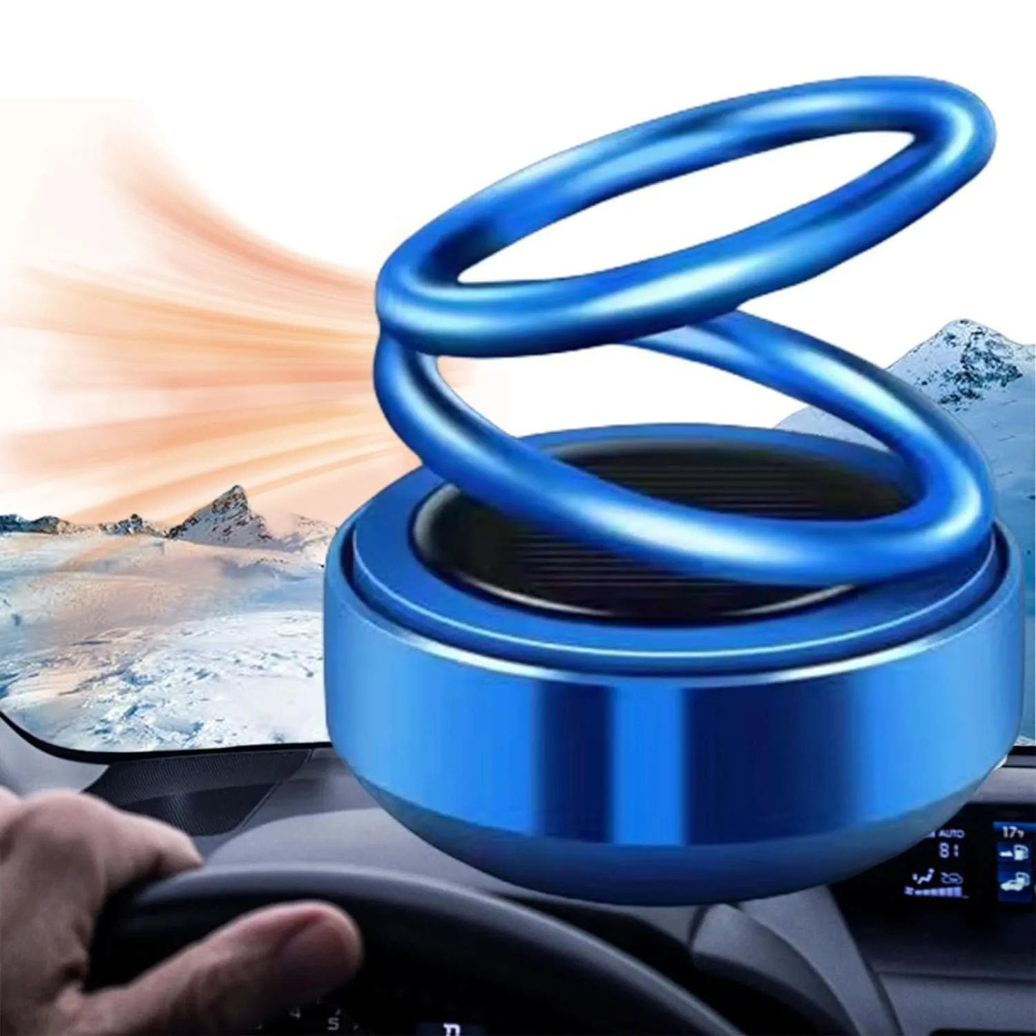 

portable kinetic mini heater Snow Removal Instrument Automotive Fresheners car dashboard air freshener car solar perfume