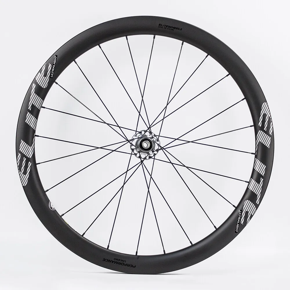 

ELITEWHEELS UNI E45 Carbon Wheelset Ultralight 1330g Road Disc Wheelseet Ceramic Bearing Sapim Spokes