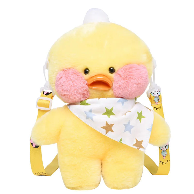 

Top Quality Cafe Duck Bags Lalafanfan Duck Kwaii Pink Yellow Plush Toy Stuffed Bag Lalafanfan Duck
