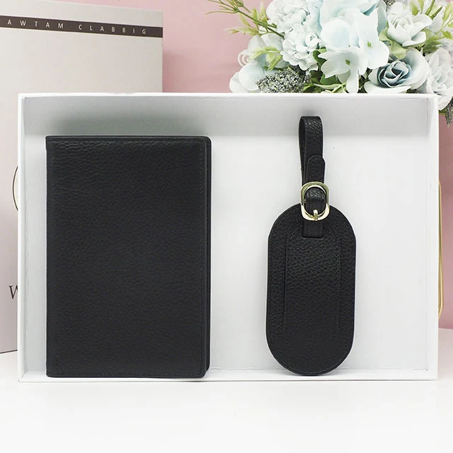 

High quality Custom leather passport holder leather passport cover luxury passport holder, Black and pink