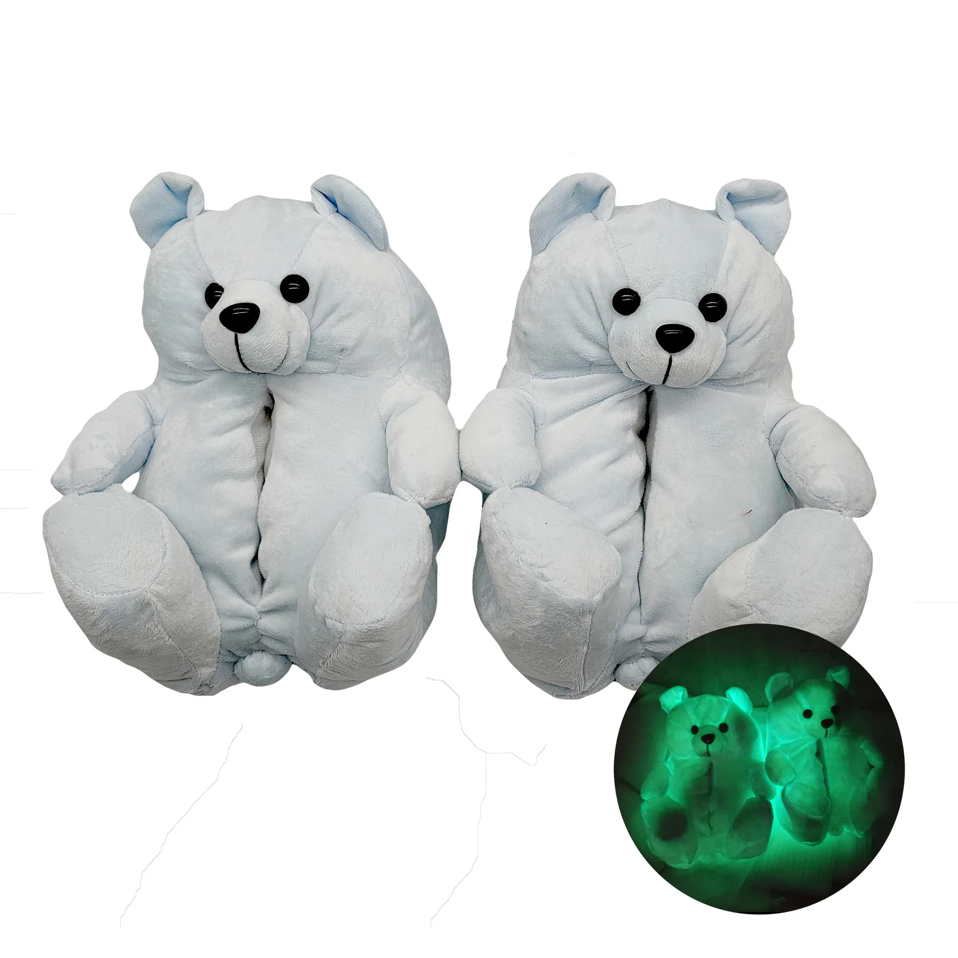 

New Design Velour Teddy Bear Slippers Toodler Teddy Bear Slippers Factory Wholesale, 6 colors