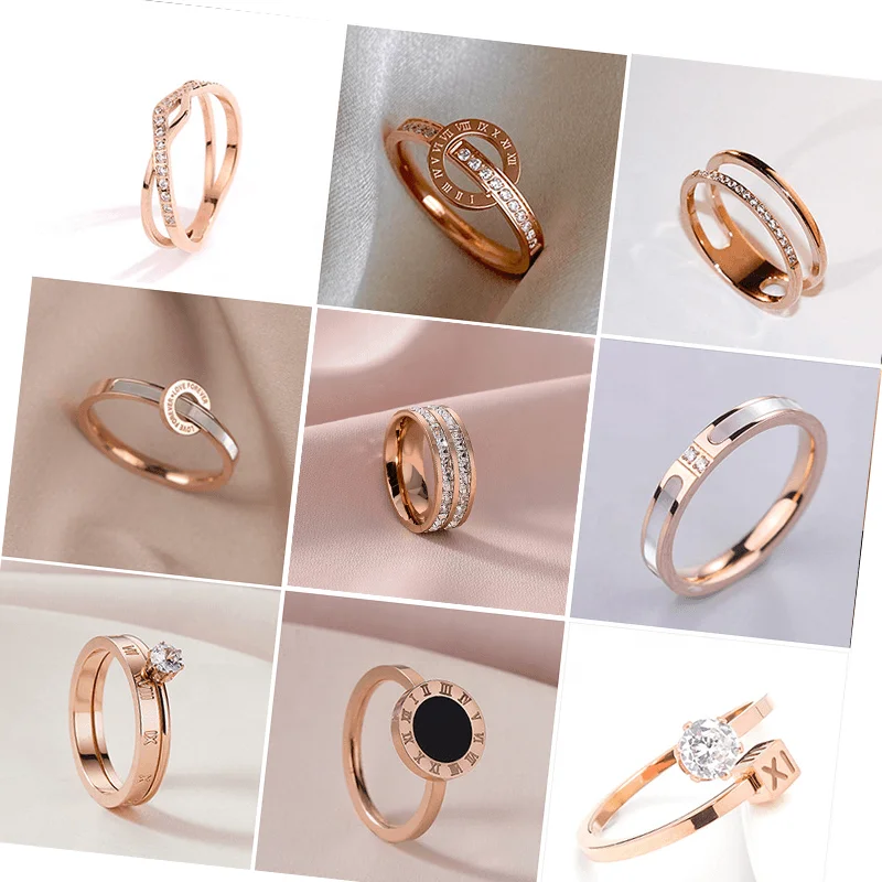 

MARONEW Wholesale Minimalist Irregular Liquid Zircon shell enamel 18K PVD Gold Plated Stainless Steel Rings