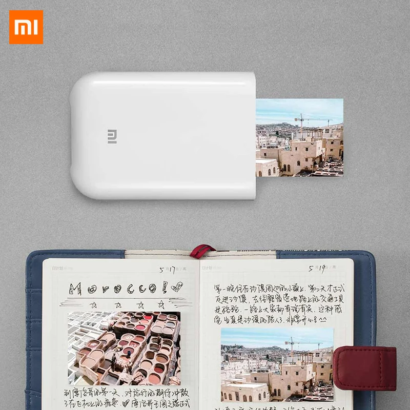 

Xiaomi mijia Photo Printer, 300dpi Portable Photo Mini Pocket With DIY Share 500mAh picture printer With Print Paper