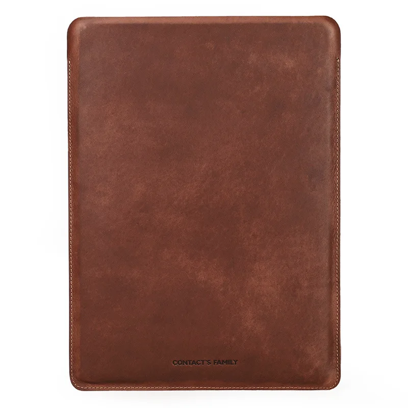 

Wholesale vintage Vertical Horizontal Laptop Sleeve for Macbook 13' Tablet Sleeve Leather Strap for Pro 13" Macbook