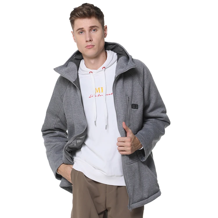 

Zipper up winter waterproof heated hooded clothes womans heat sensitive hoodie