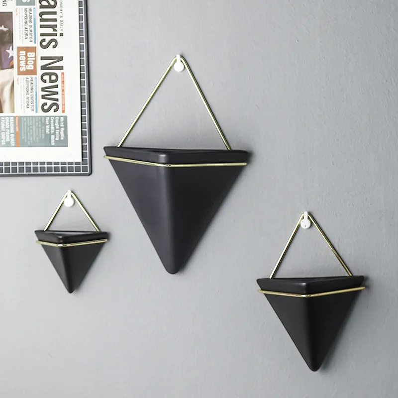 

New Flower Pot Wall Mounted Hanging Flower Pot Room Decoration Vases Self Water-Absorbing Planter Flower Pot, Picture