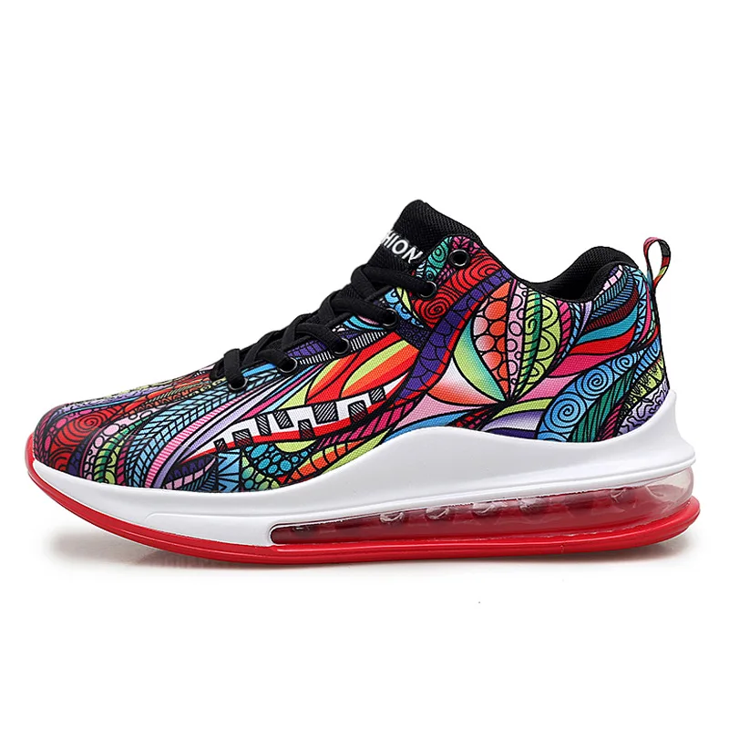 

2020 new basketball shoes graffiti sports shoes men's air cushion shoes fashion sneaker for men