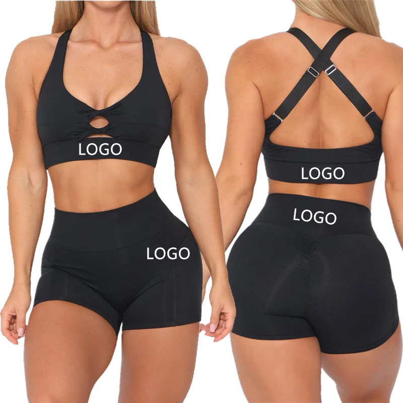 

Sports Bra Yoga Leggings 2 Piece Set Women Gym Fitness Set Tight Stretch Fitness Yoga Wear Sportswear Quick Dry Clothes