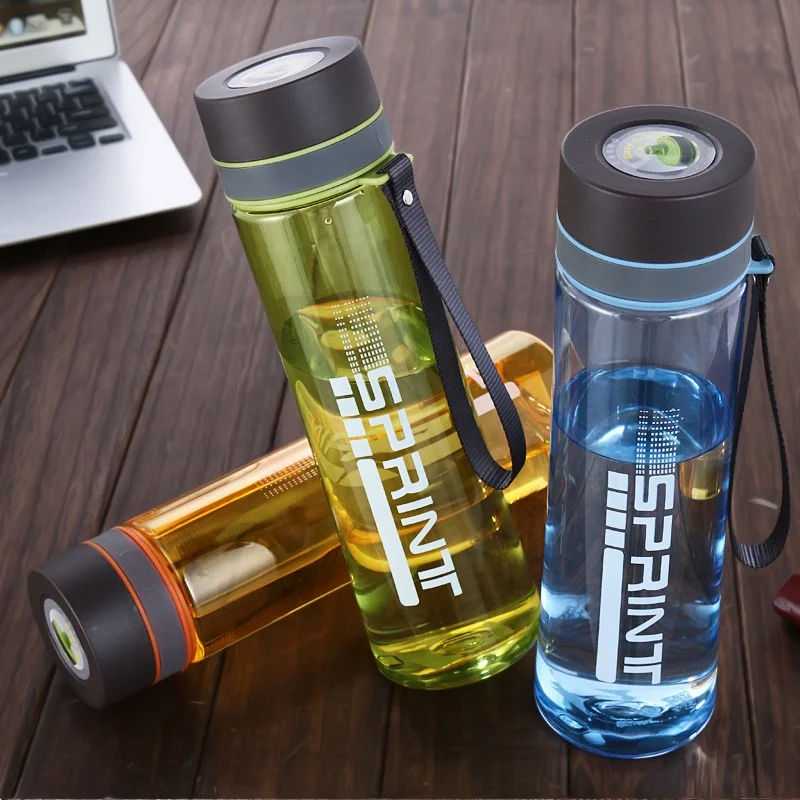 

motivational collapsible sports portable clear juice drink plastic water bottles, Green, blue, orange, grey
