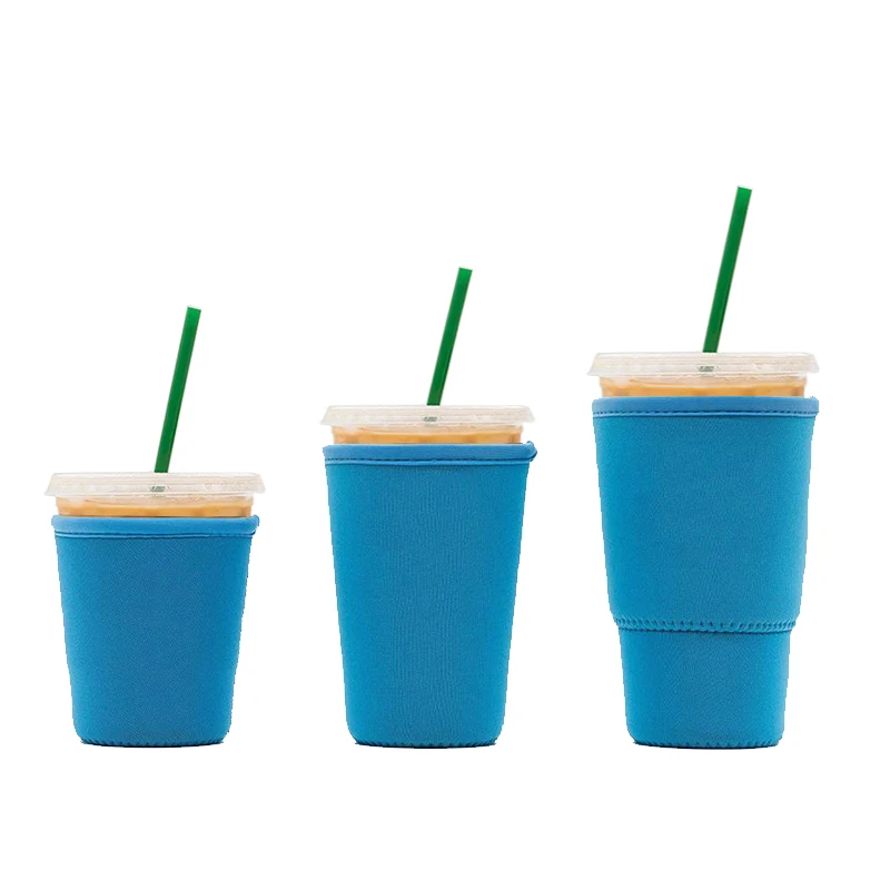 

3 size Insulated Neoprene Cup Sleeve for Iced Beverages and coffee, Customized color