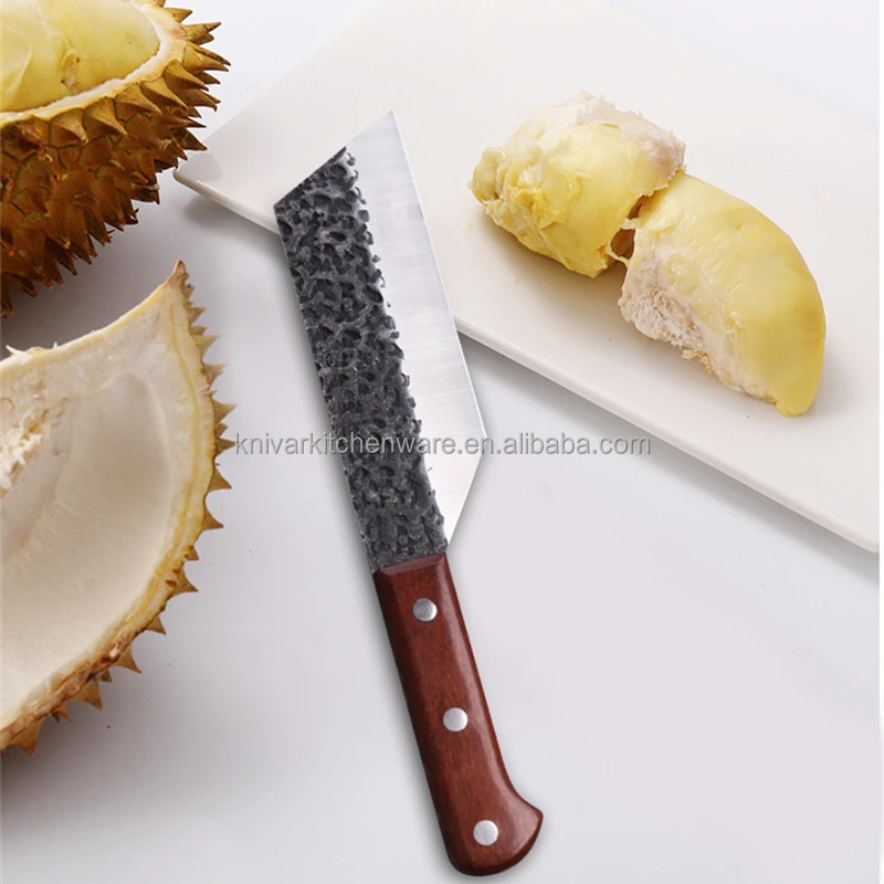 

Dropshipping  5cr15mov steel Handmade Forged rosewood handle chopping professional Kitchen coconut durian knife