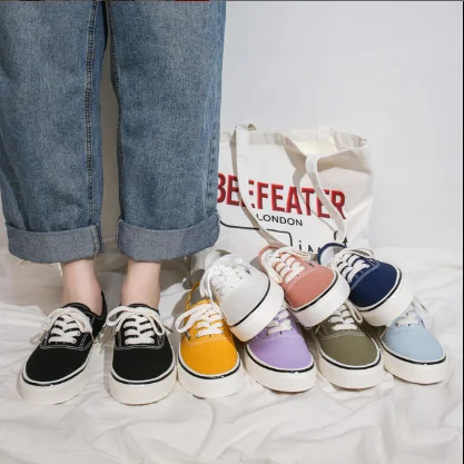 

Manufacturer fashion cheap unisex slip on casual custom logo sneaker blank women canvas shoes men, White black yellow green