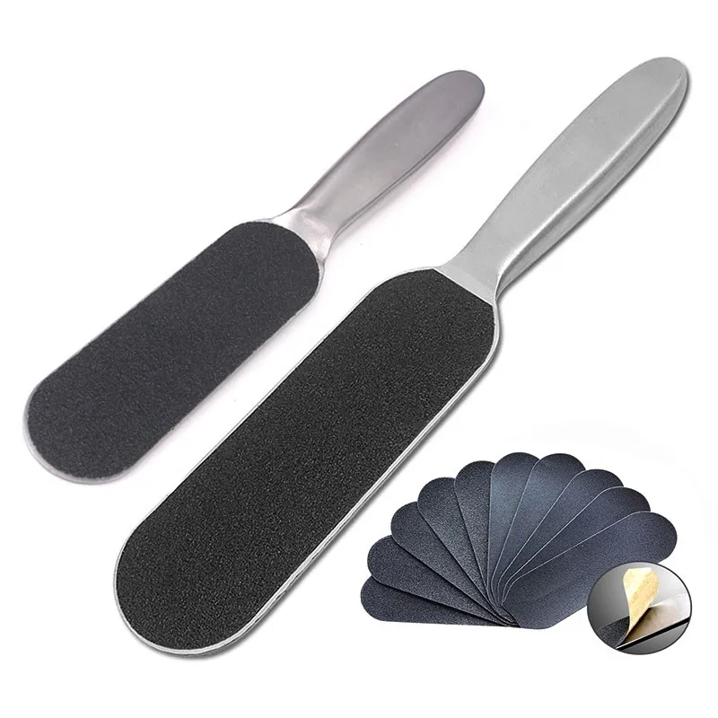 

Replaceable Paddle Reusable Metal Stainless Steel Cracked Skin Corns Callus Remover Feet Rasp Professional Pedicure Foot File