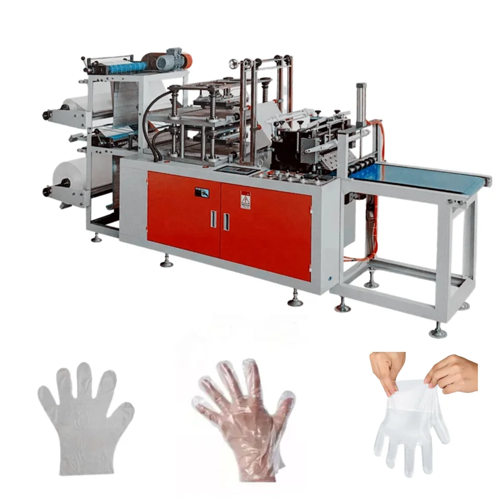 
CE certificate high quality PE CPE TPE Disposable fully automatic plastic glove making machine 