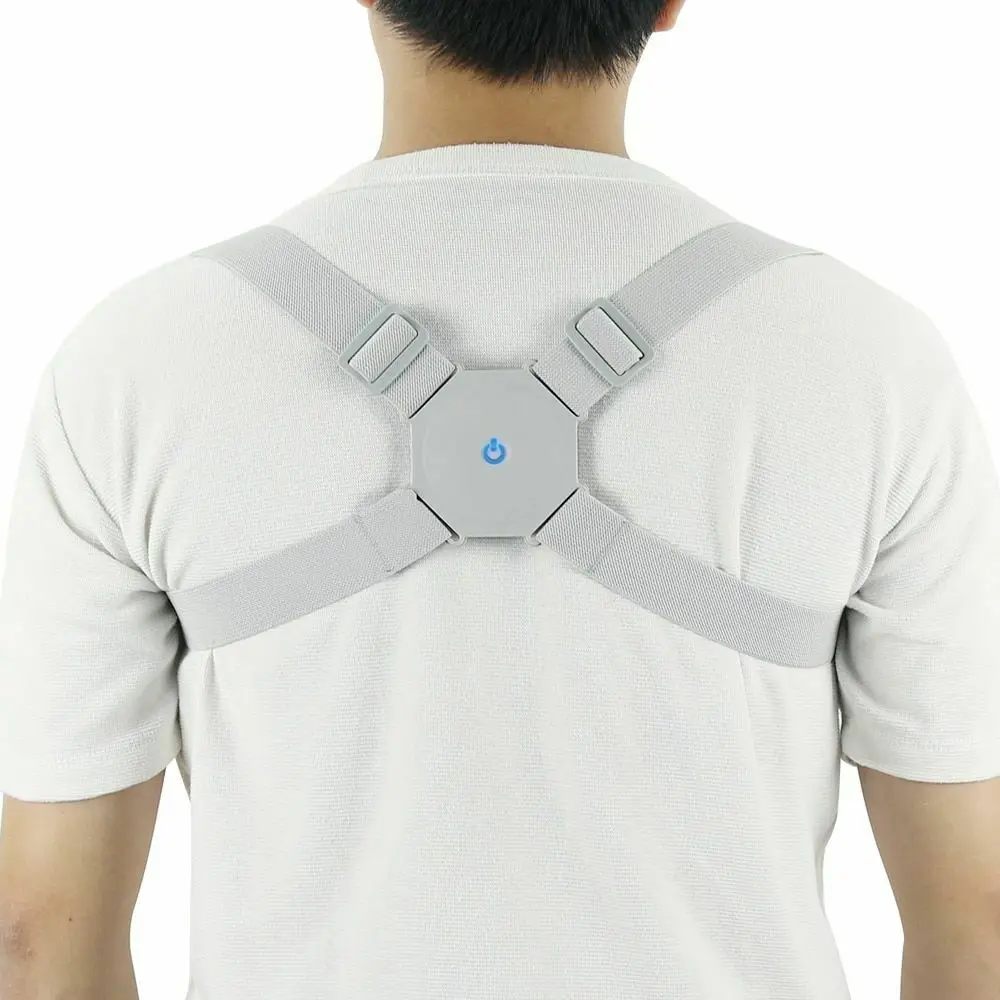 

Leading design adjustable clavicle support belt smart intelligent interface charging electronic posture corrector, Grey