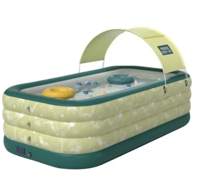 

PVC Sunshade Wireless Automatic Inflatable Swimming Pool Household Children's Swimming Pool Large 2.1M Outdoor Covered Pool
