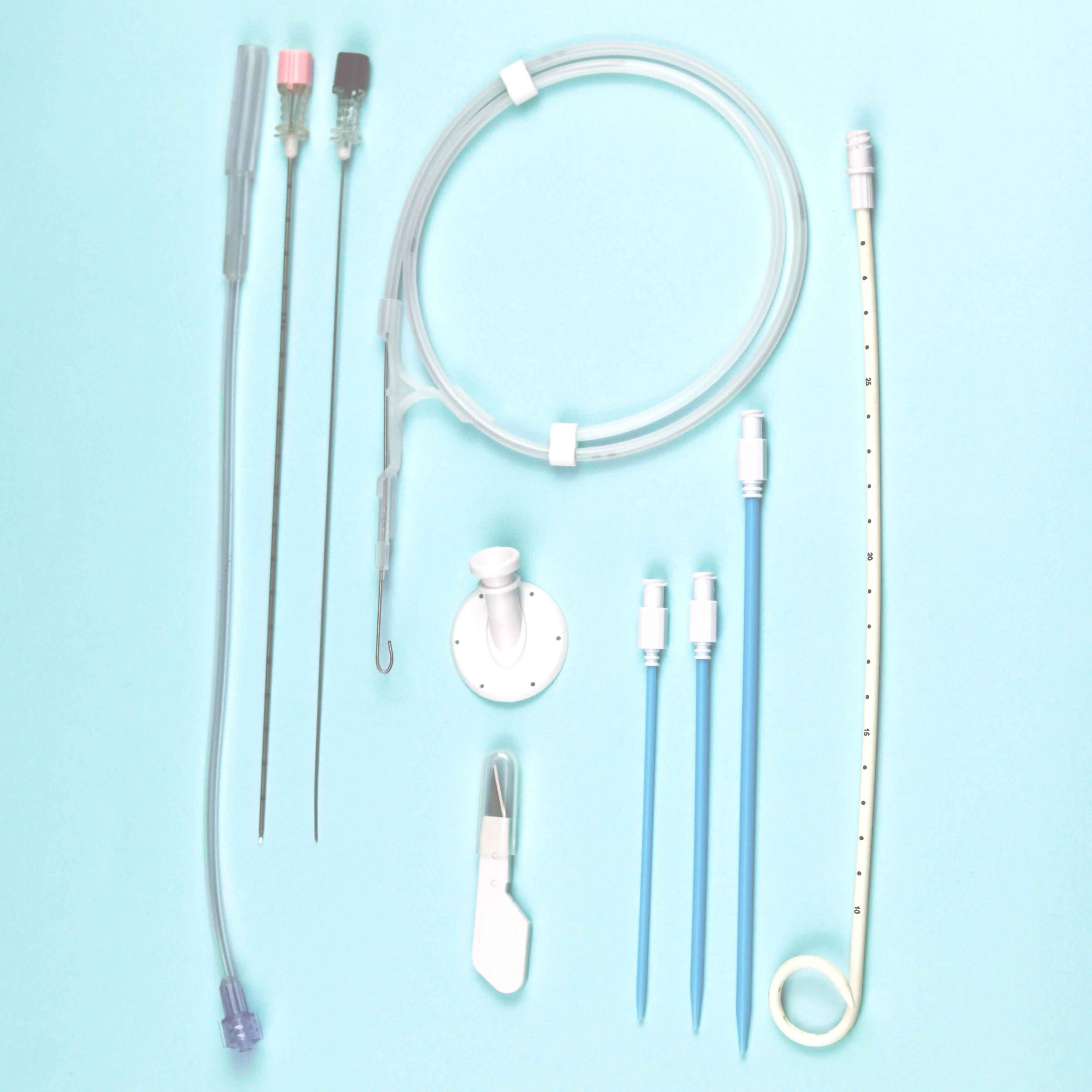 
CE marked Tianck medical disposable multiple use biliary pigtail catheter chest drainage 