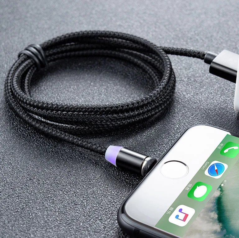 
1m 2m 3 in1 Nylon Braided Magnet Charger Fast Charge Micro usb Type-C Magnetic Charging Cable 