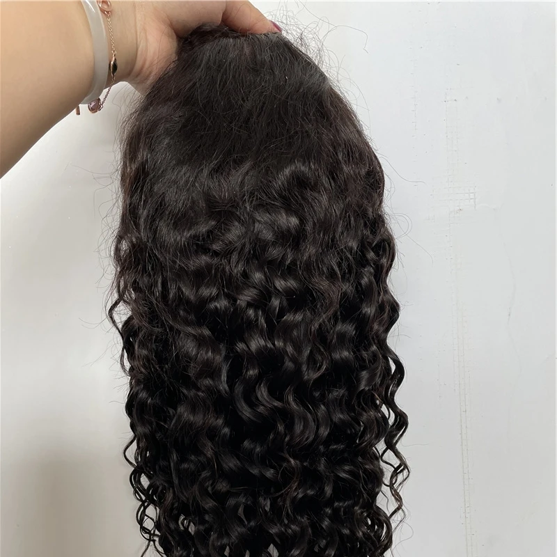 

Pruvian Mink Natural Human Hair Purple Straight Wigs Ombre Water Wave Non Lace Front Wigs 4X 4 Myanmar Wig Factory 100 Gram