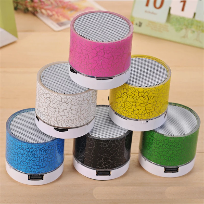 

Wireless BT Speaker Mini Speakers A9 Led Colored Flash Speaker FM Radio TF Card USB For iPhone Mobile Phone PC S8 iPhone X