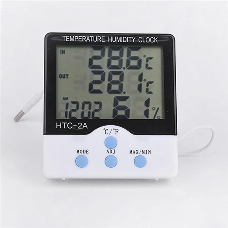 Out temp. Термометр гигрометр HTC-2a. HTC-2 цифровой термометр-гигрометр. Temperature humidity Clock HTC-2a инструкция. Как настроить Clock/humidity.