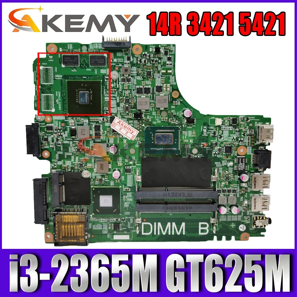 

AKemy 3421 Laptop motherboard For DELL 3421 Mainboard SR0U4 i3-2365M GT625M CN-0THCP7 0THCP7 12204-1