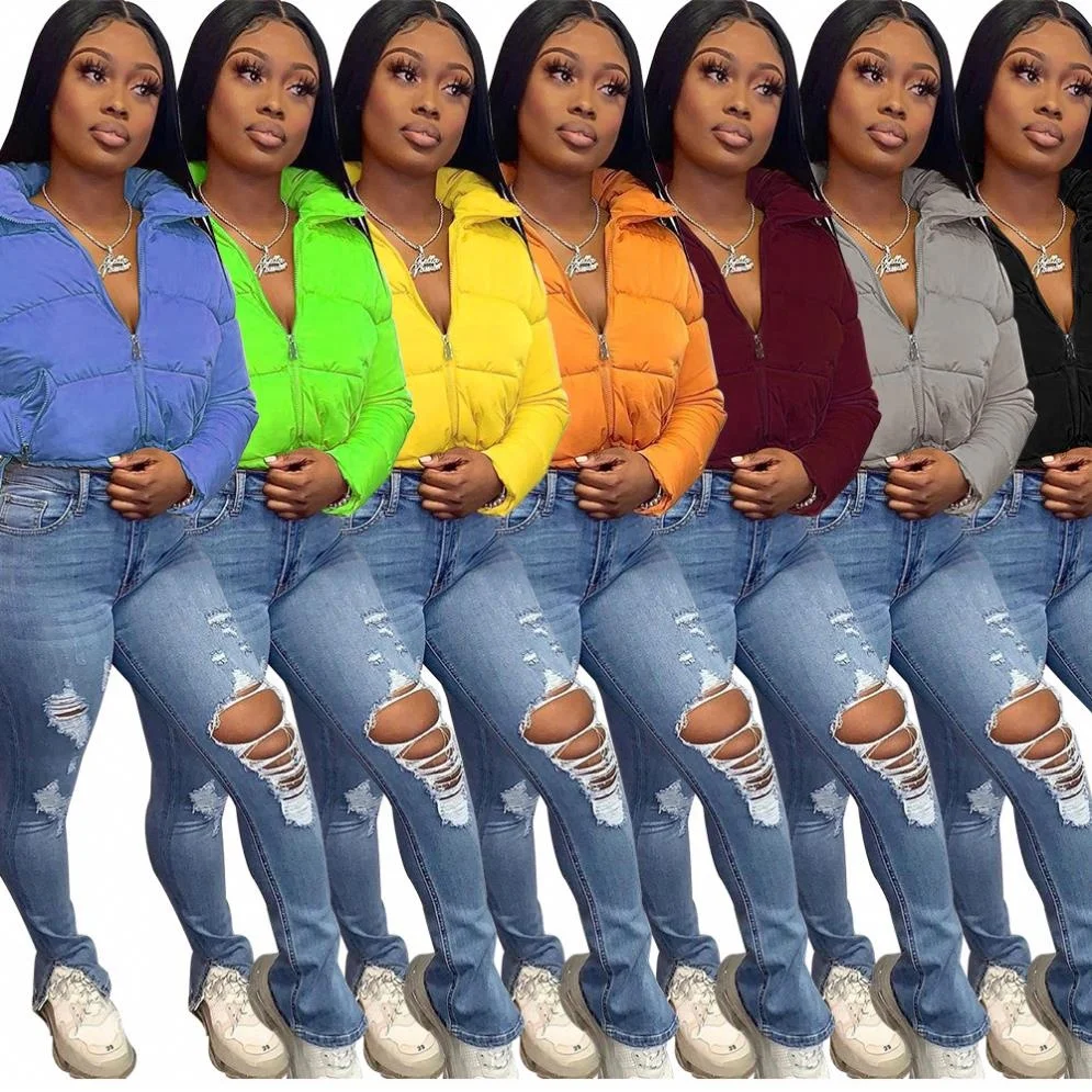 

Women Puffer Bubble Crop Coats Puff Ladies Jackets Down Plus Size Winter Fashion Girls'