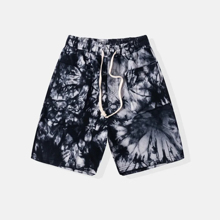 

Custom Low Price Cotton Summer Tie Dye Shorts Men, Picture shown