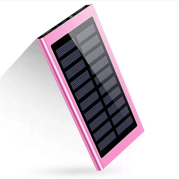 

Amazon Solar Power Bank Waterproof 20000mAh Solar Charger USB Ports External Charger Powerbank for Smartphone with LED Light