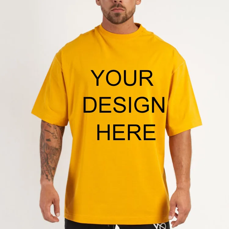 

cuztomized cotton men round neck tshirt Fitness Training custom print t-shirts