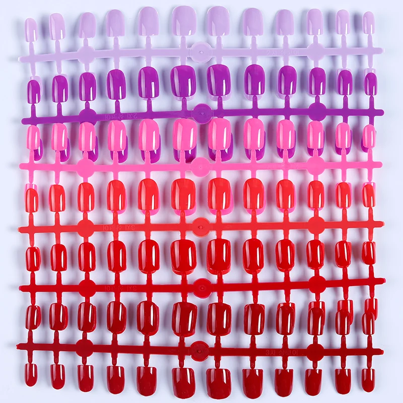 

24Pcs Press On Nail Glue Women Nail Art Decorations Solid Color Glossy Matte Full Cover False Nail Tips, Multi color