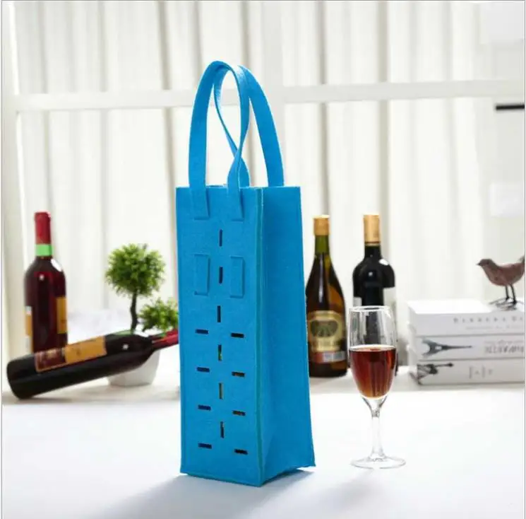 colorful colors felt cooling bag bottle