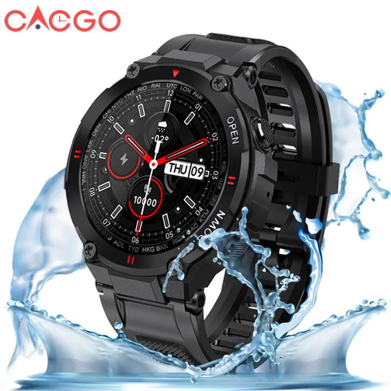 

Smart Watches For Gift Watch Widescreen Wrist Health 2021 CACGO K22 Smartwatch Trekking BT5.0 Phone Submersible