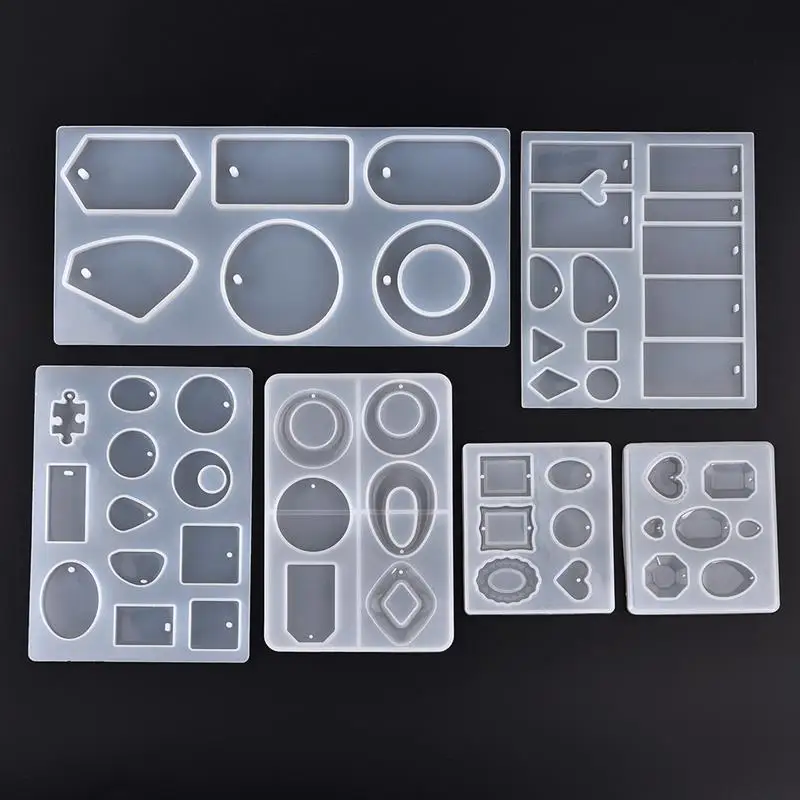

Aibeads Resin Mold Handmade Earrings Key Chain Pendant UV Epoxy Silicone Mold for Jewelry Making Tools Resin Craft