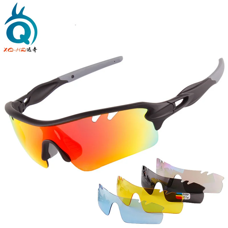 

Oversize sport sunglasses cycling eyewear outdoor cycling bicycle fishing sunglasses polarized bike glasses with 5 lens