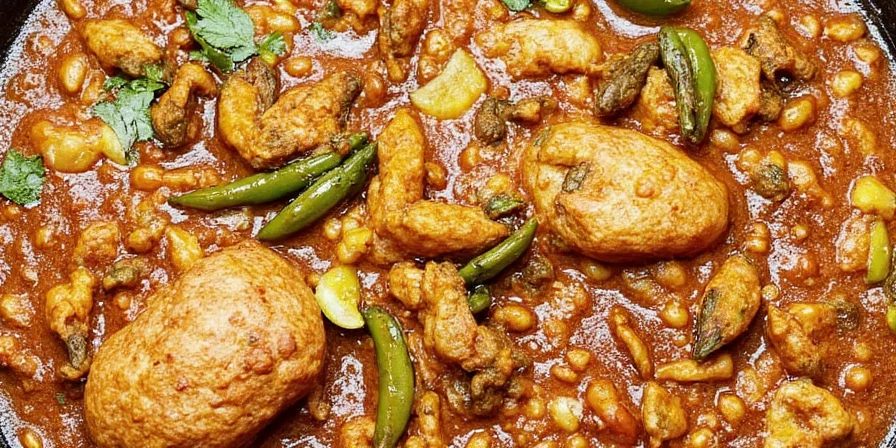 World map highlighting regional varieties of curry