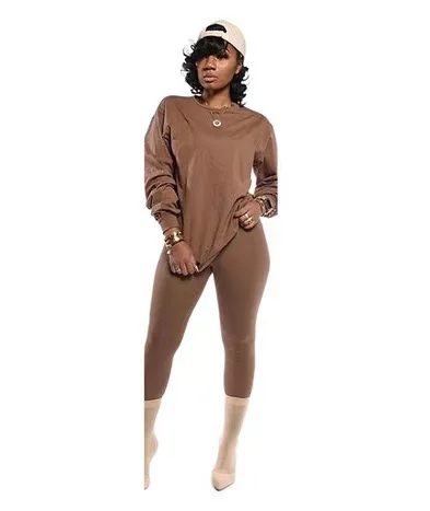 

Hot sales Jogger Tracksuit 2 Piece Sweatsuit Pants Set Women Jogging Track Suit leather sweat suit, Picture color