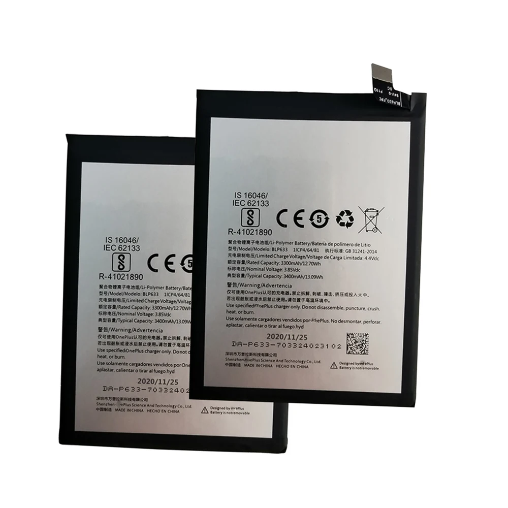 

OEM wholesale mobile batteries rechargeable One Plus 3T battery BLP633 3400mah