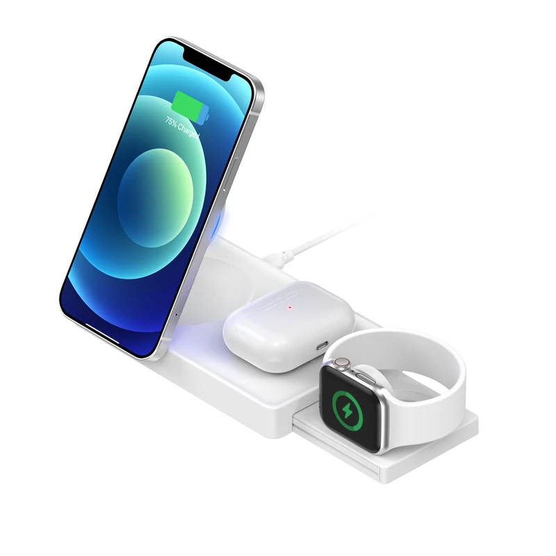 

new arrivals three in one wireless charging station 3 in 1 wireless magnetic charger stand for iphone