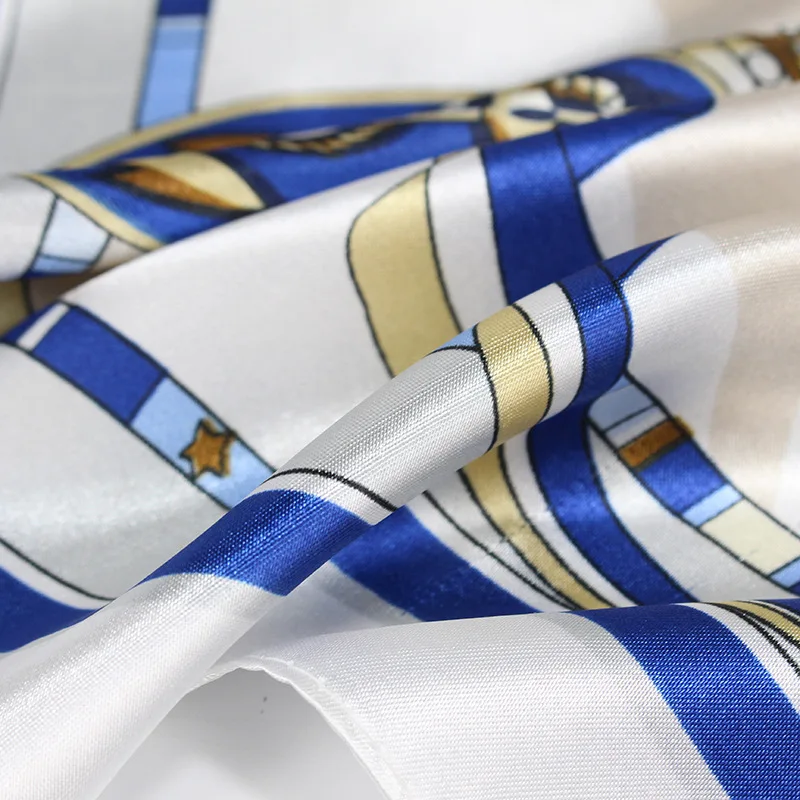 Ready to Ship 90*90cm Romantic Print Lightweight  Women big square Shawl Wrap scarf for ladies