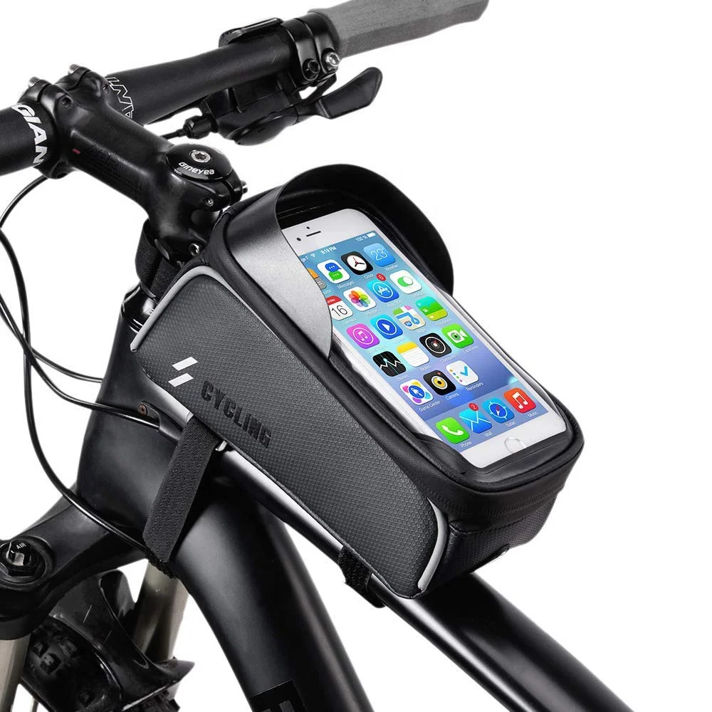 

F22-0001 Bicycle Bags Cycling Waterproof Handlebar Bag Front Frame Top Tube Bike Phone Holder Bag With Touch Screen