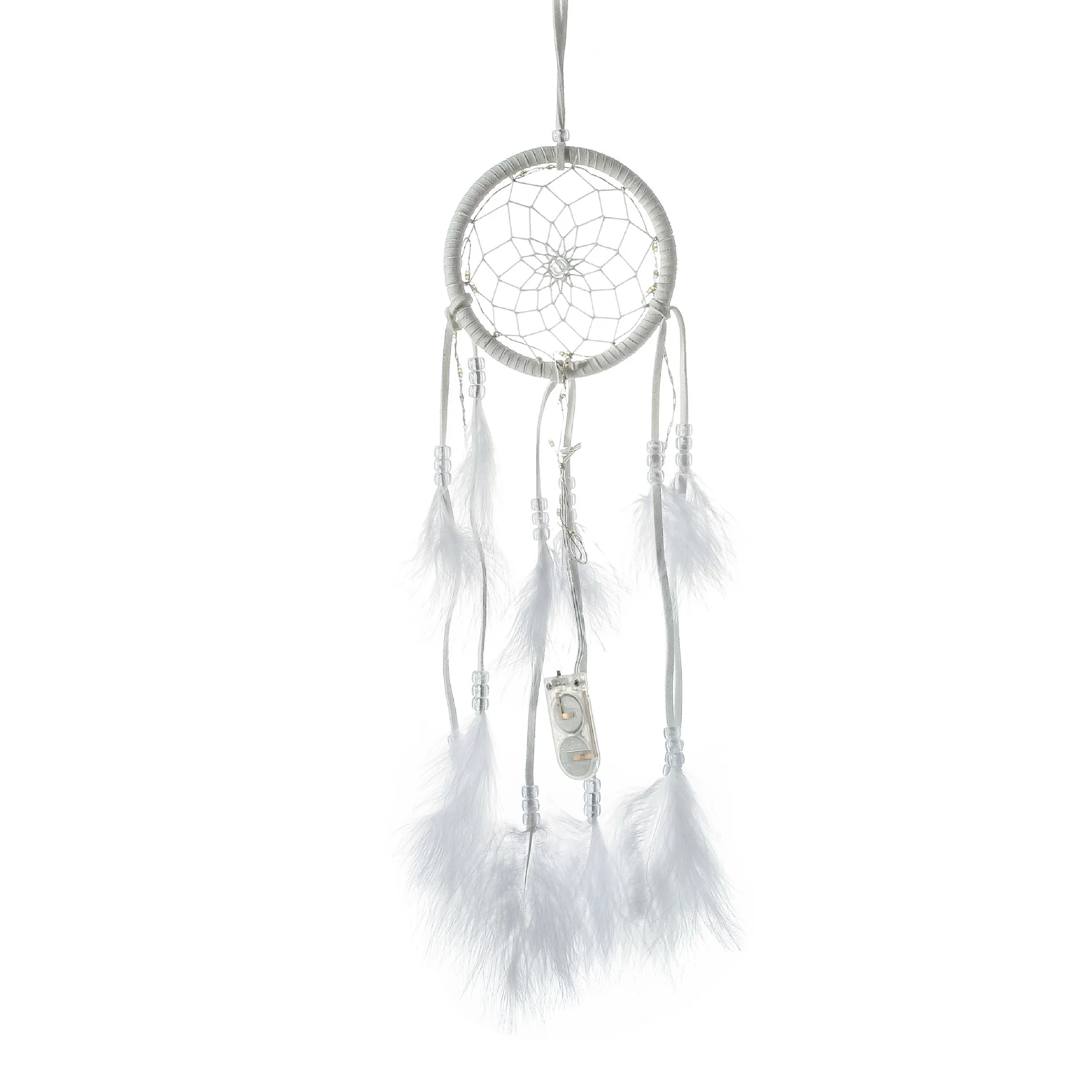

Creative Star LED Light Fashion Gift India Handmade Wind Chimes Hanging Pendant Dream Catcher Home Art Decor, White