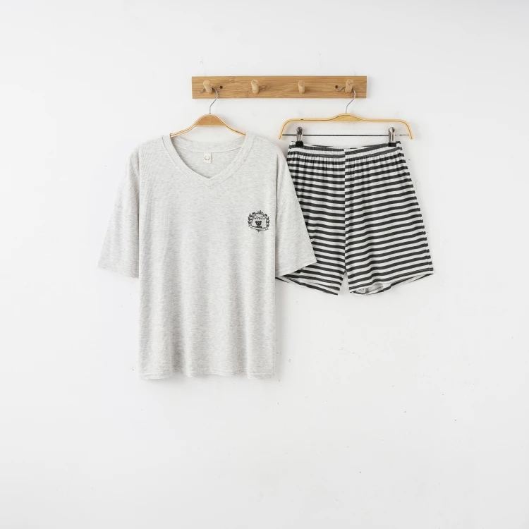 

Good Selling High Quality Couple Pajama Sets Casual Home Cute Lovers Sleepwear Set