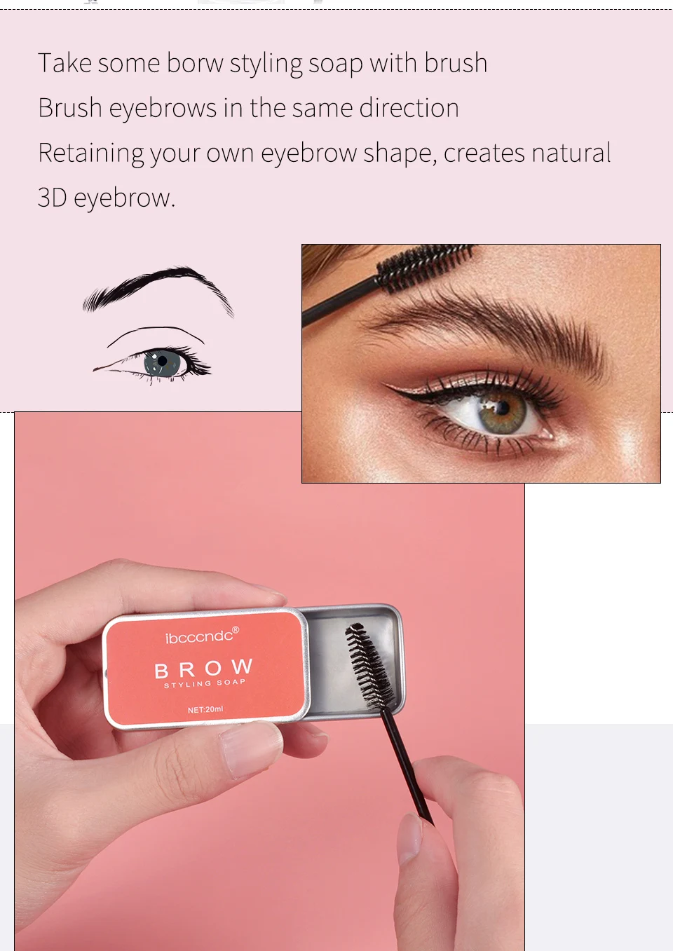3d Brows Setting Gel Kit Fluffy Brow Soap Eyebrow Lift Eye Brow Lifting