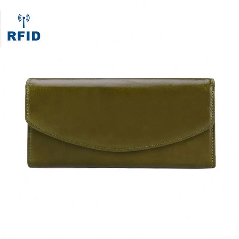 

latest fashion rfid ladies long clutch purse female cowhide leather wallet women, As picture shows or custom